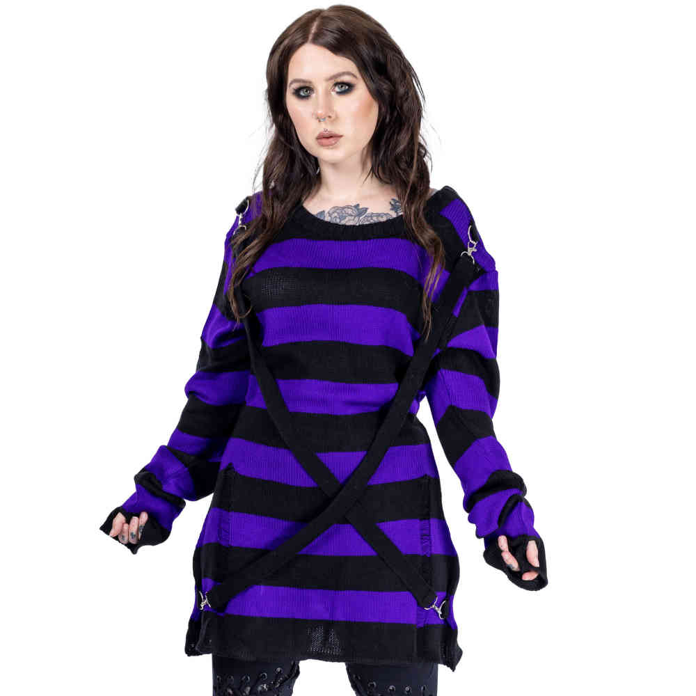 Heartless - Oriana Jumper - Black/Purple